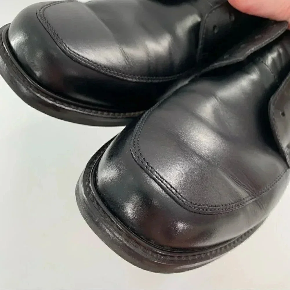 Ecco Mens lace up oxfords size 44 10-10.5 black leather comfort orthopedic